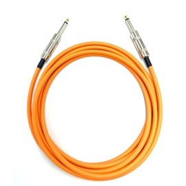 KMsound Canare GS-6 Shielded Cable, Orange, 3.3 - 16.4 ft (1 - 5 m), L-L, L-S/S-S, Plug Variations, Made in Japan (S-S Plug, 5.9 ft (1.5 m)