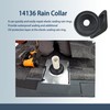 14136 Rain Collar 1.5"-3" for No-Calk Roof Flashings,Black(Set of 4)