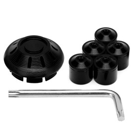 Akozon Set of 6 Motorcycle Wheel Trims, Wheel Side Covers, Motorcycle Hub Caps Set, Motorcycle Wheel Trim, Wheel Side Cover for Piaggio Vespa GTS GTV 250 300 2017-2020 (One Black)