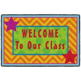 Flagship Carpets Childrens Multicolor Welcome Mat for Classroom or Kids Home School Room, Kids Room and Playroom or Entryway Rug, 2' x 3', Zigzag