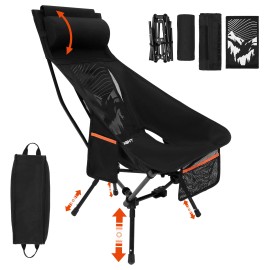 Novsight Portable High-Back Camping Chair Heavy Duty Folding for Beach Fishing Picnic Use