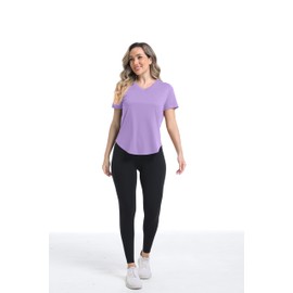 Women Sun Protection Clothing Short Sleeve UPF 50+ Sun Protection Loose Fit Tees for Women Quick Dry Tee Tops Purple