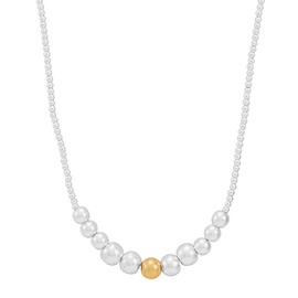 Silpada 'Insiders' Sterling Silver with 14K Yellow Gold Plating and Hematite Necklace, 18" + 2"