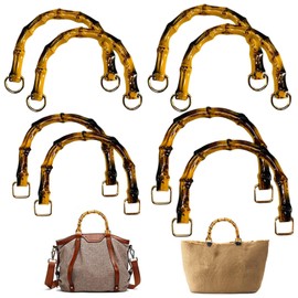 Bamboo Shape Handles, 8 Pcs U Shape Handbag Handle, Bags Handle Replacement Accessories, Handbag Handle Bamboo Bag Grip, DIY Bag Handles for Bag