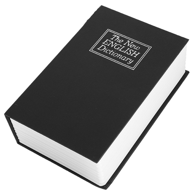 Black English Dictionary Safe Box Money Jewelry Collection Storage Case