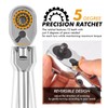 wanlvkang Dual 3/8 and 1/4 Drive Flex Head Ratchet, 72-Tooth