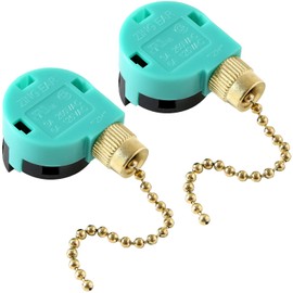 Akahttbn - Interruptor de ventilador de techo Zing Ear ZE-268S6, cable de cadena de tracción de 3 velocidades, 4 cables, interruptor de control de velocidad, piezas de repuesto compatibles con