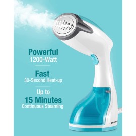 Beautural Handheld Garment Steamer 1200W 8.79oz Tank 15 Min Fast Heat Vertical Use