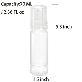 TOPZEA 24 PCS 70 ML Bottle Empty, 502 Ink Refill Bottles Universal Empty Ink Bottles with Leakproof Cap for Printers Tank, Easy to Refill