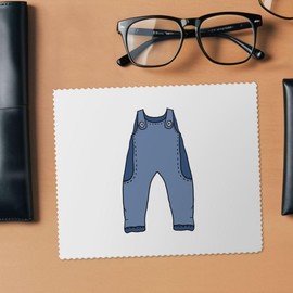 Azeeda 2 x 'Blaue Latzhose' Mikrofaser-Objektiv- / Brillenreinigungstücher (LC00031964)