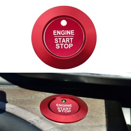 LECART Red Start Button Cover Sticker Fit for Ford Explorer ST XLT Limited Platinum 2024 2023 2022 2021 2020 Auto Interior Accessories Keyless Ignition Decoration Trims Pack of 2