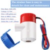 Boat Bilge Water Pump 12 V 1100 GPH Electric Marine