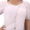 Urieo Pearl Waist Chain Belt Layered Silver Belly Chains Adjustable
