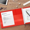 Staples 976064 3-Inch Staples Heavy-Duty View Binders with D-Rings Red