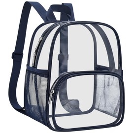 USPECLARE Clear Backpack for Stadium Events Small Clear Backpack 11.5x9.5x6 for Concert Sport Events Work Travel