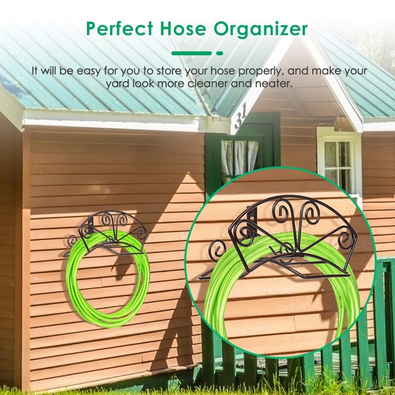 TomCare Garden Hose Holder Heavy Duty Water Hose Holder Solid