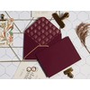 JoliCoon 3 Envelopes A6 Dark Red with Gold Foil and