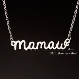 AHAETH Mamaw Gifts Necklace from Grandkids for Birthday Women Best Mothers Day Jewelry Mamaw Necklace