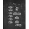 Dominoes Game Patent Print Chalkboard (5" x 7") M15552