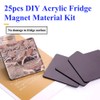 25pcs Blank Acrylic Fridge Magnets Set, 2" x 2“ Personal