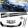 Front Bumper Lip Spoiler Splitter/ Side Skirts /Strut Rods For