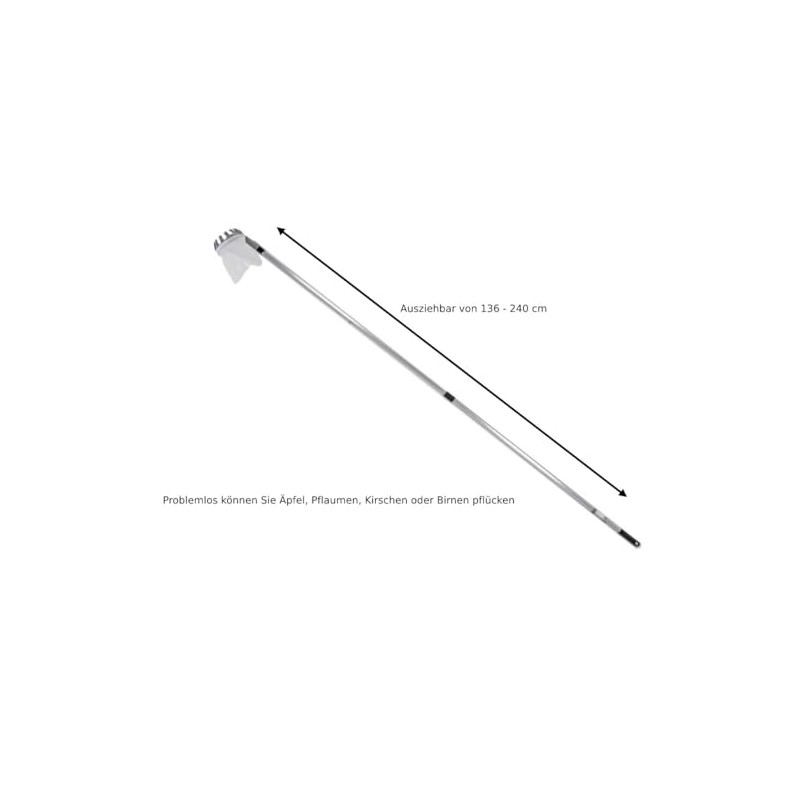 Gravidus Practical fruit feeder with telescopic rod, harvest aid