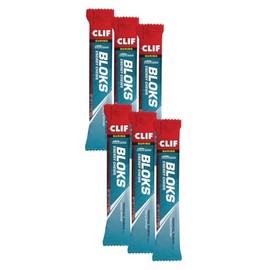 Clif Bar - Clif Bloks Energy Chews - Pack of 6 (Pack of 6, Tropical Punch (with caffeine))
