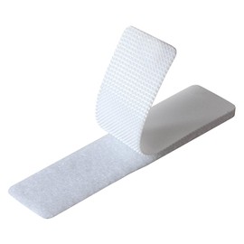 MYUREN 24 Sets 1x4 Inch Hook and Loop Strips with Adhesive Self Adhesive Fasteners Mounting Tape for Home or Office Use - Instead of Holes and Screws, White