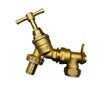 TC Garden Hose Union BIB TAP 1/2" Brass with Wall
