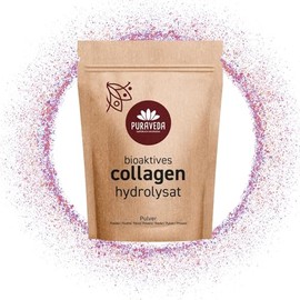 Collagen Hydrolysate Powder 300 g - Bioactive Collagen Peptides - 90% Protein - Monthly Supply - No Additives - Controlled and Bottled in Germany Puraveda
