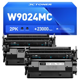 JCTONER W9024MC Black Toner Cartridges 2 Pack Compatible Replacement for HP Laserjet Managed MFP E42540f E40040dn Printers Ink Copier Scanner High-Yield Monochrome Series with Chip (23,000 Pages)