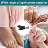 LQIOACU 2 Pieces Angled Nail Clippers Ergonomic Wide Mouth Design