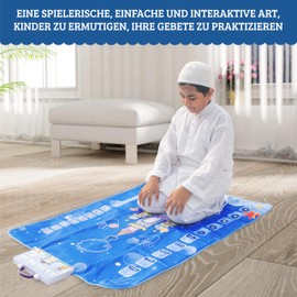 Electronic Prayer Mat - Islam Prayer Mat for Children to Learn Prayers Playfully - Prayer Beads for Tesbih Included - Prayer Mat with Recitation of Quran Suras - Seccade for Gift