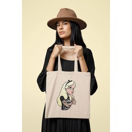 rainUP Bag Princess Punk Rock Tattoos Eco-Friendly Cotton - Tote Bag, Alicia, 37 x 41 centímetros