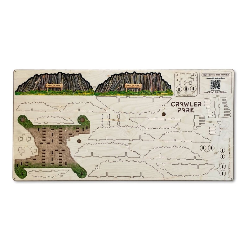 ToysWD Double-face obstacle for 1/24 1/18 RC Crawler park circuit