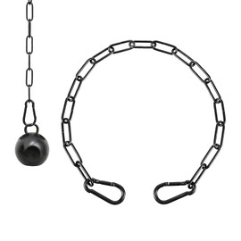 Chain Steel Chain, Link Chain with Lock, Chain Black, Stainless Steel Gate Chain Lock, Hanging Chain, Sturdy Steel Chain for Outdoor Fences and Garden Gates, Safety Chain for Pets