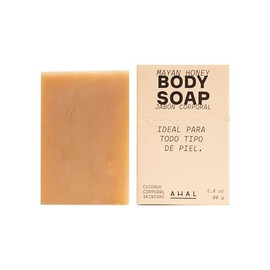 AHAL - Jabón Corporal con Miel Maya, Limpieza Nutritiva y Suavidad Natural, Ideal para Todo Tipo de Piel, Perfecto para Pieles Maduras, Ingredientes Naturales, 100g