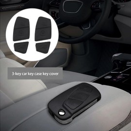Be In Your Mind 2 x Car 3-Button Remote Control Key Shell Pad Repair 3 Buttons Key Fob Replacement Button Pad Black Compatible with Ford KA MK2