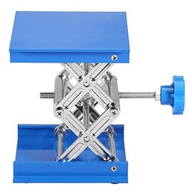 Lab Stand Made of Alumina, Laboratory Lifting Platform, Lab-Lift Lifting Platform, Laboratory Scissor Jack, 100 x 100 mm Laboratory Lifting Platform, Lifting Height 45 x 158 mm