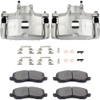 BRAKEUS Front coated Brake Caliper + Ceramic Pads fit for