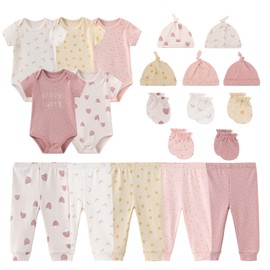 JELYLOVE Unisex Baby Boy Girl Bodysuits Sets 20 Pack Cotton Casual New Born Clothes Comfort Infant Outfit Essentials