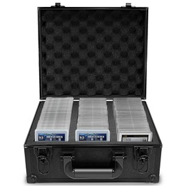 LOMONEH Graded Card Storage Box, 3 Row Graded Card Case Holds 110+ Slabs, PSA Slab Case Fits PSA, CSG, BGS & Top Loader