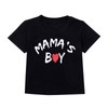 Toddle Shirts Mama's Little Boy T Shirts Cute Heart Tops Summer Letter Print Short Sleeve Tee Outfits 3 4T Black