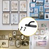 SUL Curtain Hold Tie Backs Black Hooks, U Shaped Wall