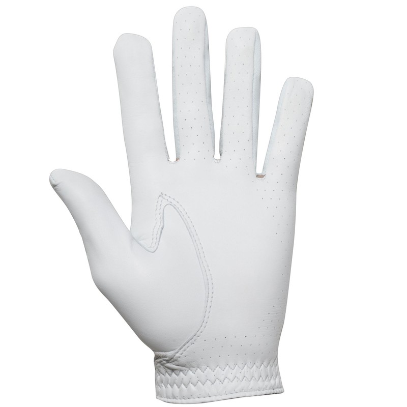 FootJoy Cyflex Men's Golf Gloves, White/Gray, 9.8 inches (25 cm),