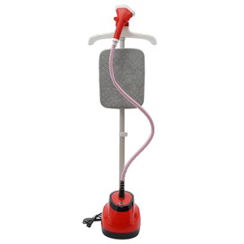 LINISHOP 1350W 110V Standing Steamer Professional Steamer for Clothes w/Ironing Board Garment Hanger 0.42gal Water Tank 45s Preheating Adjustable Height Hanging&Flat ironing Ten-level Adjustment (Red)