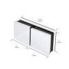 Square 180 Degree Glass to Glass Clamp, Chrome Polish, GAS-309M
