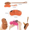 Lunali Leather Eyeglass Case with Strap, Thin, Slim, Glasses Case,