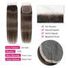 Brown Bundles Human Hair with Closure (14 16 18with 14Free)