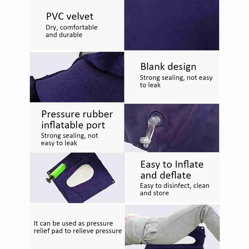 Inflatable Seat Cushion Hip Support Portable Wheelchair Chair Cushion for